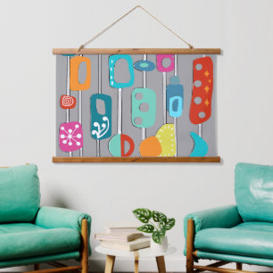 Midden eeuw muur opknoping decor print hangend wandkleed