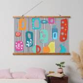 Midden eeuw muur opknoping decor print hangend wandkleed (Slaapkamer)