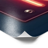 Midden eeuw Neon Martini teken Foto Afdruk (Hoek)