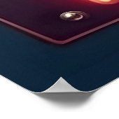 Midden eeuw Neon Martini teken Poster (Hoek)