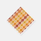 Midden-Eeuw Oranje Atomic Starburst op Ogee Servet (Hoek)