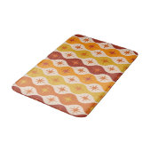 Midden-Eeuw Oranje Atomic Starbursts op Ogee Badmat (Gekanteld)