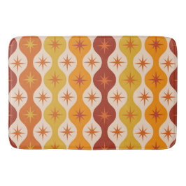 Midden-Eeuw Oranje Atomic Starbursts op Ogee Badmat