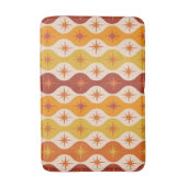 Midden-Eeuw Oranje Atomic Starbursts op Ogee Badmat (Voorkant Verticaal)