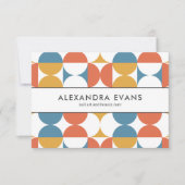 Midden eeuw oranje blauw geel bedrijf (Voorkant)