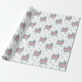 Midden Eeuw Patroon Cadeaupapier (Uitgerold)