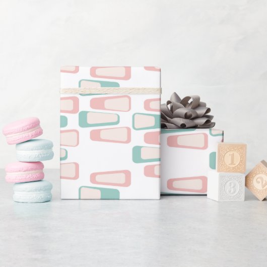Midden Eeuw Patroon Cadeaupapier (Baby Shower)