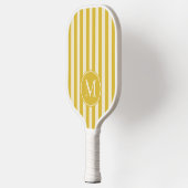 Midden-eeuw Polo Striping Burnt Lemon Monogram Pickleball Paddle (Links)
