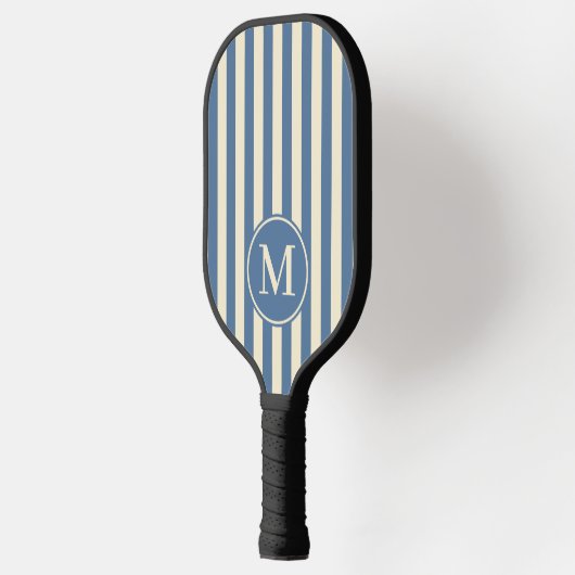 Midden-eeuw polo striping capri blauw monogram pickleball paddle (Links)
