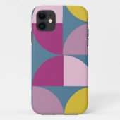 midden eeuw psychedelische paarse roze kleuren mo Case-Mate iPhone case (Achterkant)