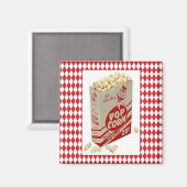 Midden-eeuw Retro 1950 Mr Delish Popcorn Magnet (Voorkant / Achterkant)
