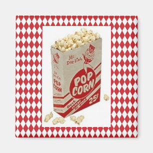 Midden-eeuw Retro 1950 Mr Delish Popcorn Magnet