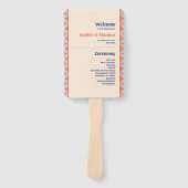 Midden Eeuw Retro Bruiloft Handwaaier (Voorkant)