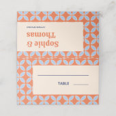 Midden Eeuw Retro Bruiloft Plaatskaartje (Buitenkant ongevouwen)