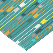 Midden eeuw Retro Flat Rocks Turquoise Korte Tafelloper (Hoek)