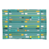 Midden eeuw Retro Flat Rocks Turquoise Kussensloop (Voorkant)