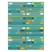 Midden eeuw Retro Flat Rocks Turquoise Tafelkleed (Voorkant)