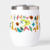 Midden-eeuw retro patroon waterfles (Voorkant)