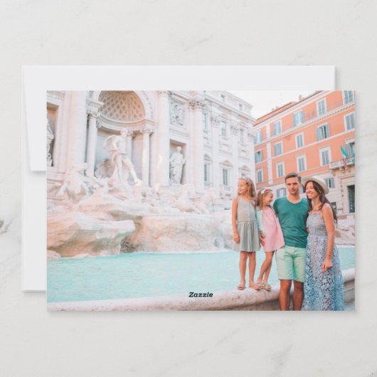 Midden Eeuw Retro Rode Bellen Twee Foto Kerstmis Feestdagenkaart (Achterkant)