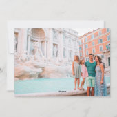 Midden eeuw retro rode kralen twee foto Kerstmis Feestdagenkaart (Achterkant)