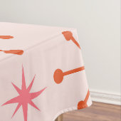 Midden-Eeuw Roze Sinaasappel Atoomstarbursts Patro Tafelkleed (Voorbeeld)