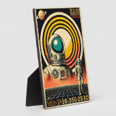 Midden-Eeuw Ruimtetijd Astronaut Landing Art Fotoplaat (Zijkant)