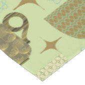 Midden eeuw Sage Teacup Patroon Tafelkleed (Gekanteld)