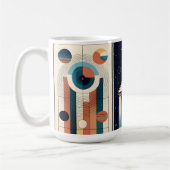 Midden-eeuw Space Age Art Galaxy Navigatie Koffiemok (Links)