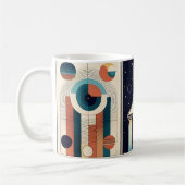 Midden-eeuw Space Age Art Galaxy Navigatie Koffiemok (Links)