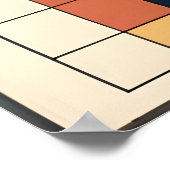 Midden-eeuw Space Age Art Galaxy Navigatie Poster (Hoek)