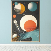 Midden eeuw Space Age Art Galaxy Waves