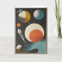 Midden eeuw Space Age Art Galaxy Waves