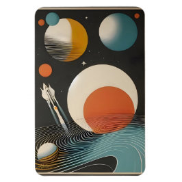 Midden eeuw Space Age Art Galaxy Waves Magneet