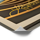 Midden eeuw Space Age Art Galaxy Waves Poster (Hoek)