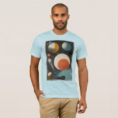 Midden eeuw Space Age Art Galaxy Waves T-shirt (Voorkant volledig)