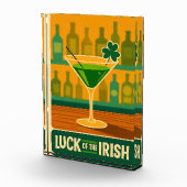Midden eeuw St. Patrick's Shamrock Martini Kunst Fotoblokken (Rechts)