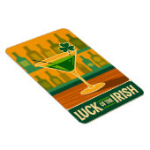 Midden eeuw St. Patrick's Shamrock Martini Kunst Magneet (Rechterzijde)