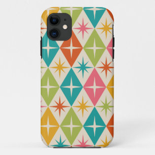 Midden eeuw steruitbarstingen op kleurrijke retro Case-Mate iPhone case