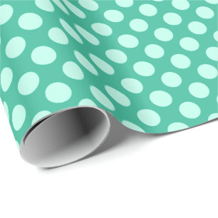 Midden eeuw stippen - Aardkleuren, turquoise Cadeaupapier