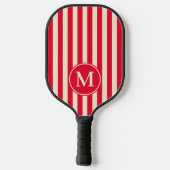 Midden-eeuw Striping Cherry Picking Roze Monogram Pickleball Paddle (Achterkant)
