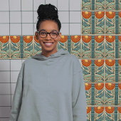 Midden-Eeuw Symmetrie Organische Kunsten en Ambach Tegeltje