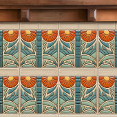 Midden-Eeuw Symmetrie Organische Kunsten en Ambach Tegeltje