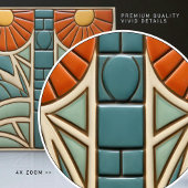 Midden-Eeuw Symmetrie Organische Kunsten en Ambach Tegeltje