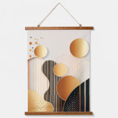 Midden eeuw Terracotta Bruin en Beige Hangend Wandkleed (Voorkant)