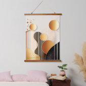 Midden eeuw Terracotta Bruin en Beige Hangend Wandkleed (Slaapkamer)