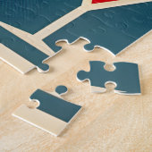 Midden eeuw Valentijn dansend paar Legpuzzel (Zijkant)