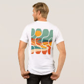 Midden Eeuw Woestijn Landschap Moderne Kunst Tri-Blend Shirt (Achterkant volledig)