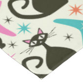 Midden eeuw zwart atomaire katten met boemerangs tafelkleed (Gekanteld)