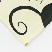 Midden eeuw Zwarte Atoomkatten en Starbursts Fleece Deken (Hoek)