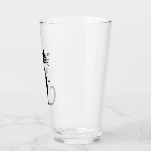 Midden Eeuw Zwarte Kat Glas (Links)